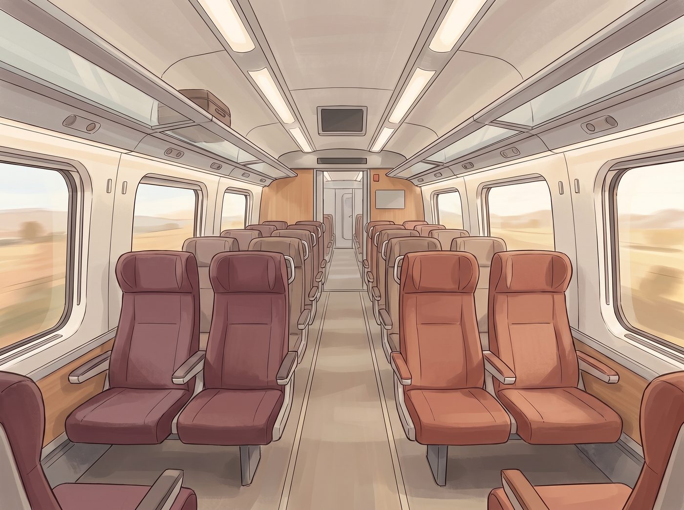 Renfe AVE Estándar class interior with 2-2 seating