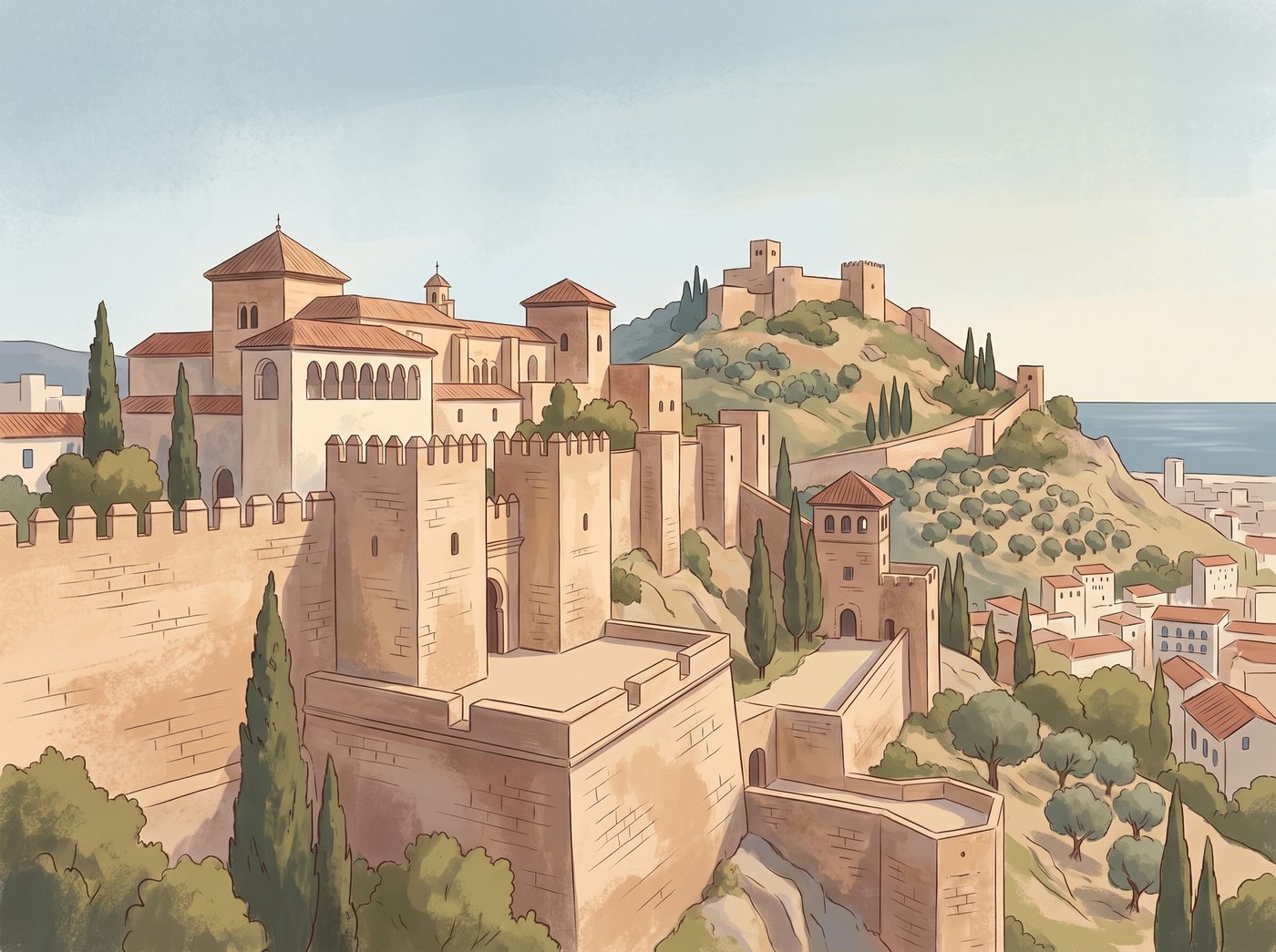 The Alcazaba fortress overlooking Málaga